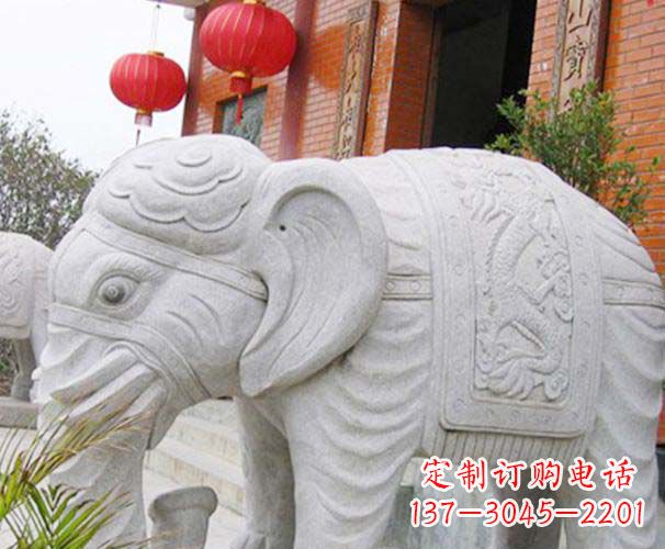 贵阳公园动物大理石大象石雕