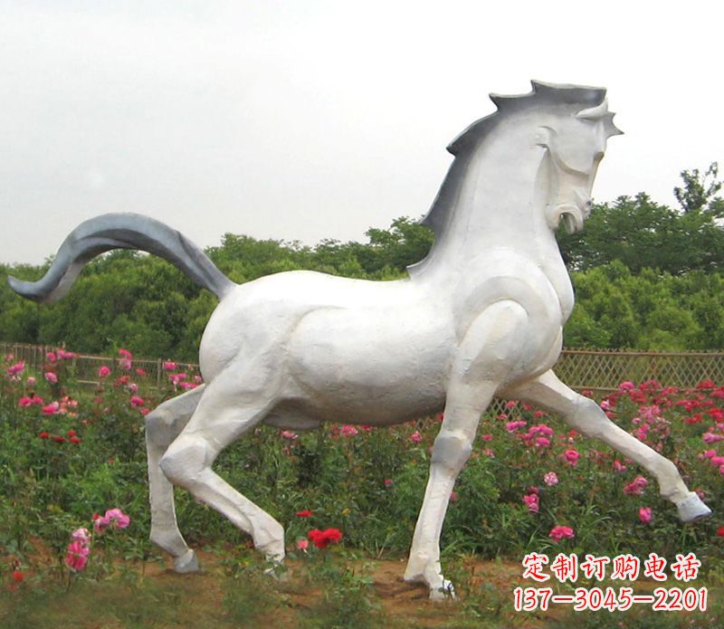 贵阳中领雕塑精致的动物石雕马