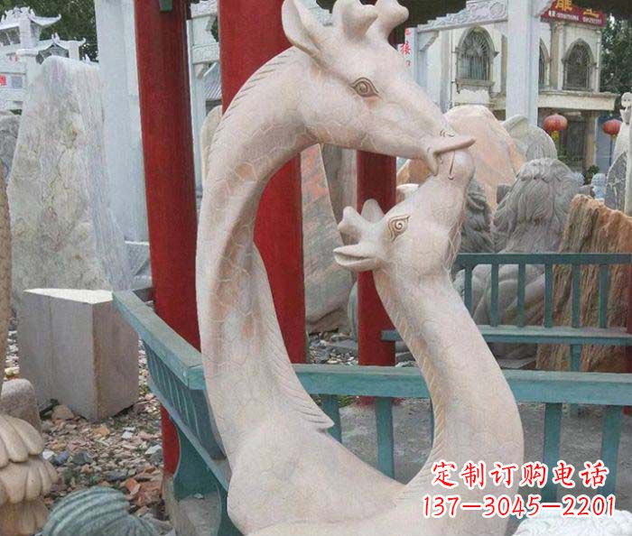 贵阳中领雕塑-母子鹿动物石雕