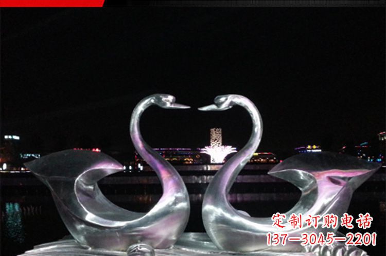 贵阳中领雕塑定制不锈钢仙鹤雕塑