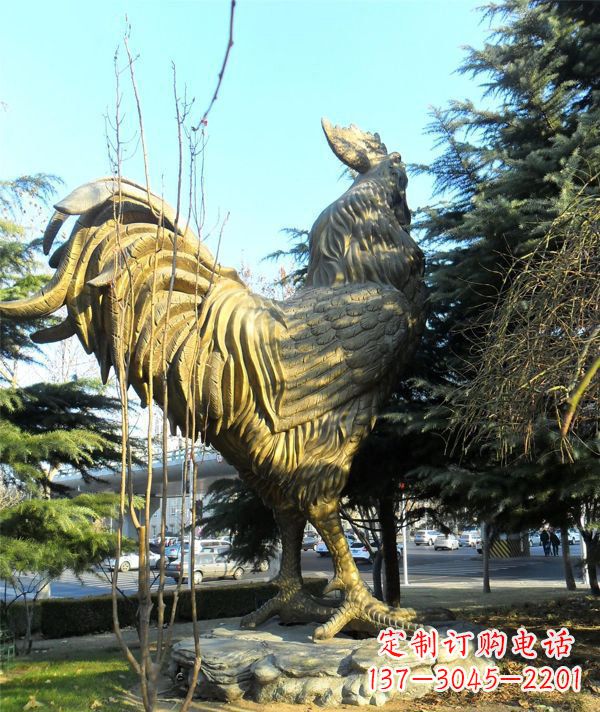 贵阳艺术级公鸡大型铜雕