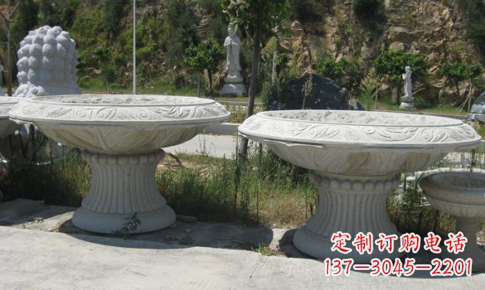 贵阳美轮美奂的大理石花盆雕塑