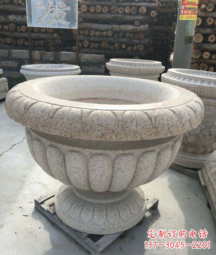 贵阳高质量大理石花盆石雕