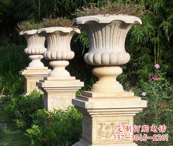 贵阳高质量大理石花盆石雕