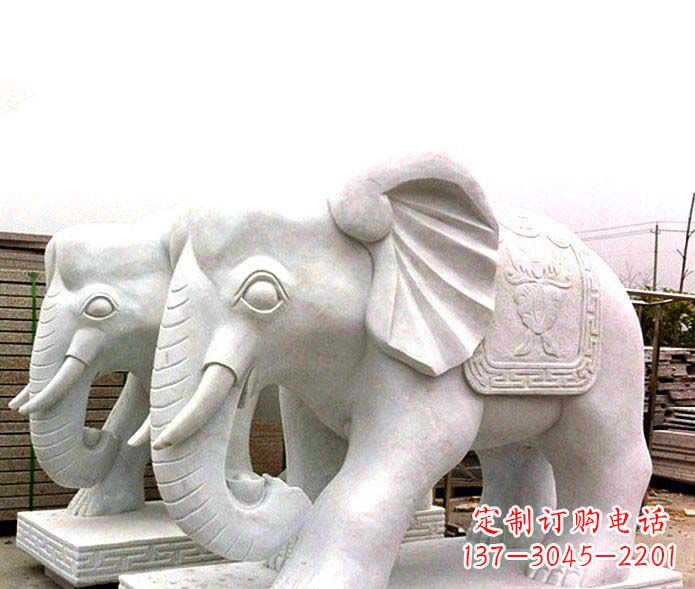 贵阳精致细腻的大象石雕景观雕塑