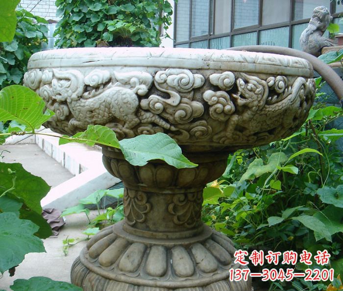 贵阳仿古花盆石雕艺术品