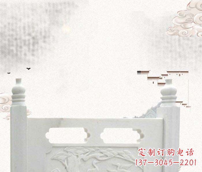 贵阳公园景观汉白玉石雕栏板