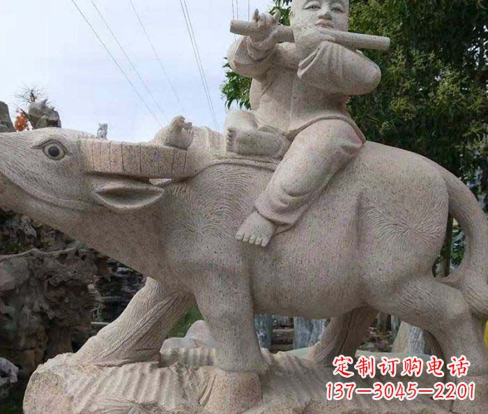 贵阳典雅优美的牧童石雕