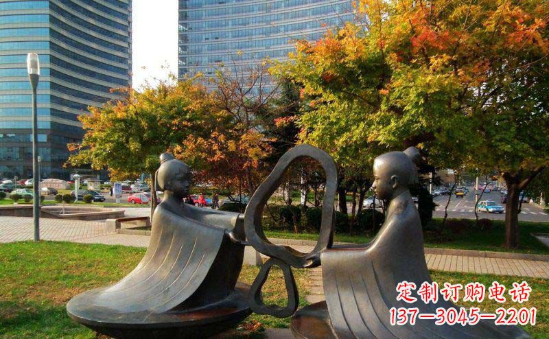贵阳公园孔融让梨景观铜雕 (2)