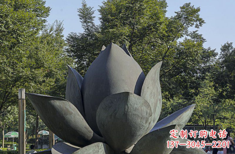 贵阳公园莲花景观铜雕