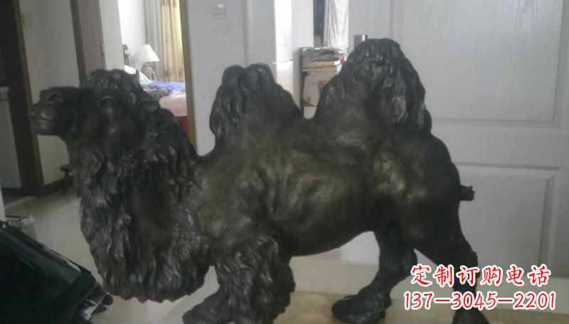 贵阳室外骆驼铜雕塑，为公园景观增添美感