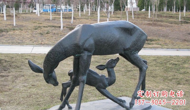 贵阳高档铜雕动物母子鹿