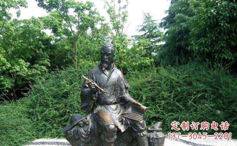 贵阳传统风情渔翁铜雕