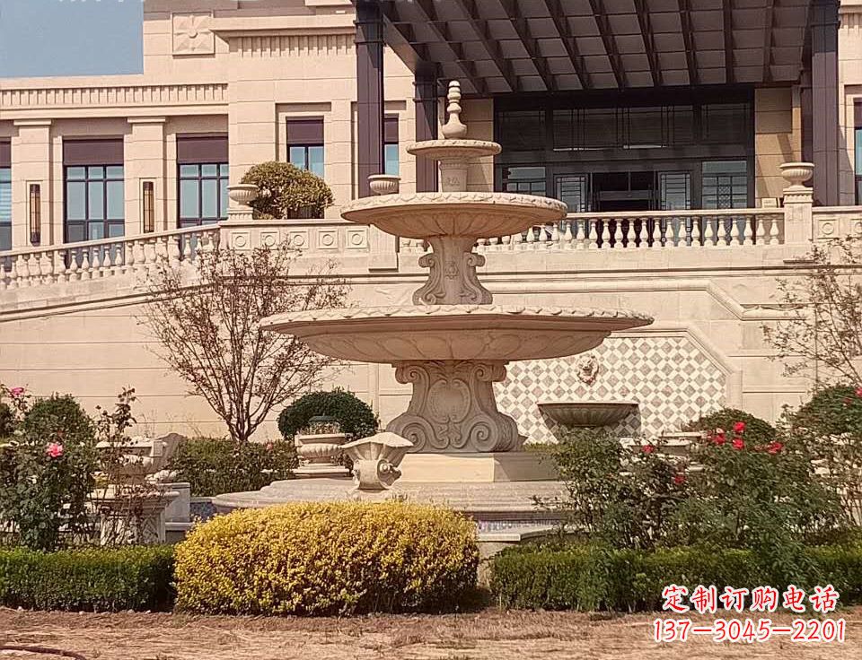 贵阳中领雕塑定制精美喷泉鱼石雕