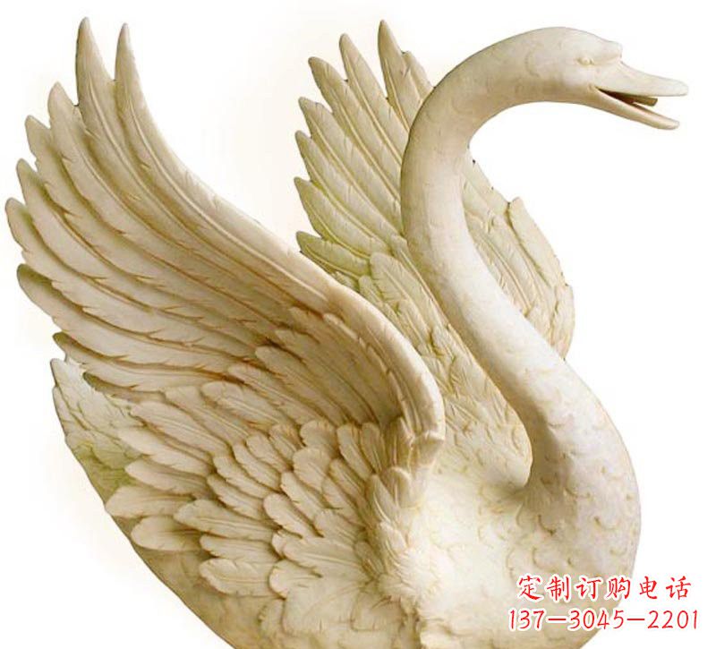 贵阳经典设计，灵动优雅，真实天鹅石雕塑