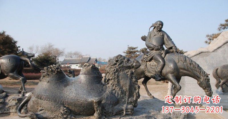 贵阳精致古典 骑马雕塑
