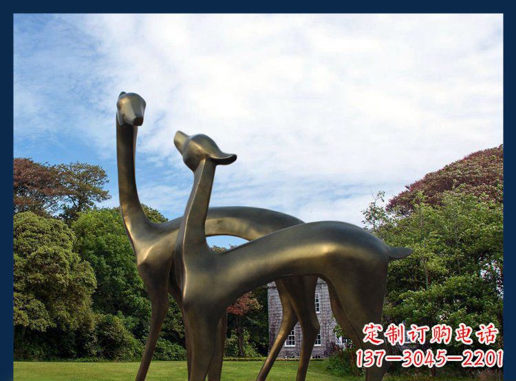 贵阳 优雅铜鹿风格雕塑