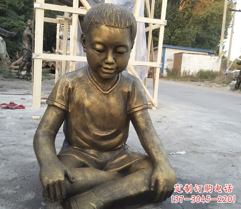贵阳孩子们的梦想－铜质儿童雕塑