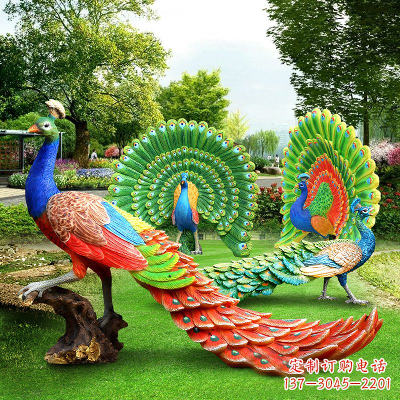 贵阳欣赏仿真孔雀雕塑