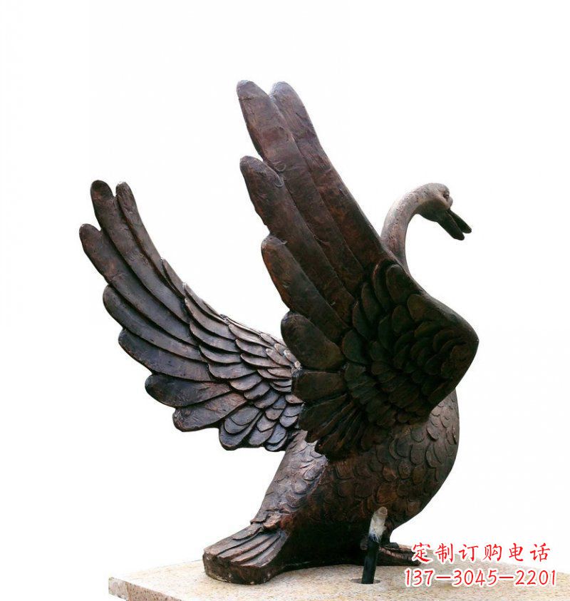 贵阳欣赏翱翔的天鹅铜雕