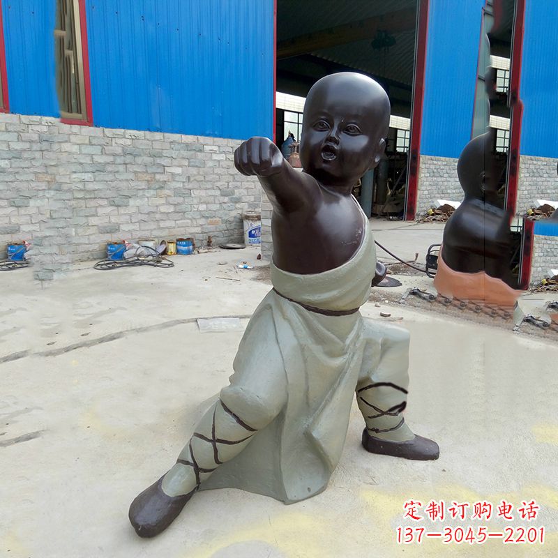 贵阳功夫和尚铜雕塑