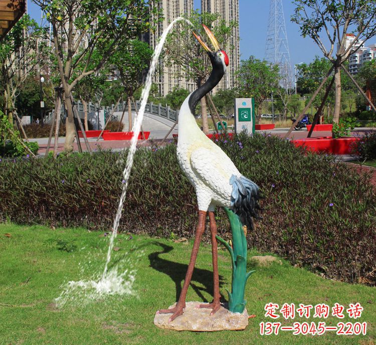 贵阳精美雕塑仿真仙鹤动物雕塑