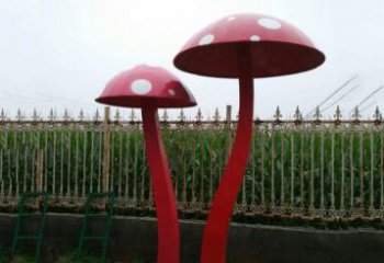 贵阳精致蘑菇不锈钢雕塑