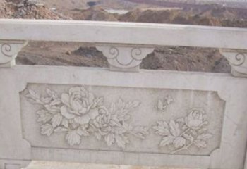 贵阳牡丹花浮雕石栏板景观雕塑