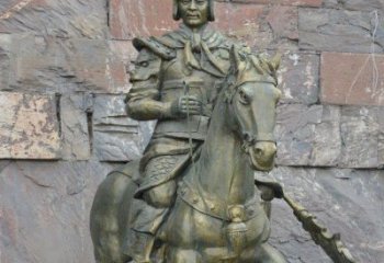 贵阳公园纪念将军骑马铜雕