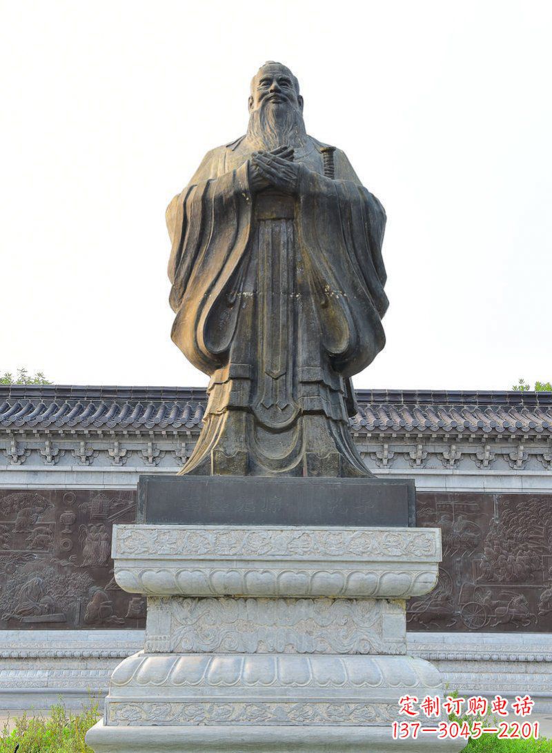 贵阳古代人物孔子铜雕 (2)