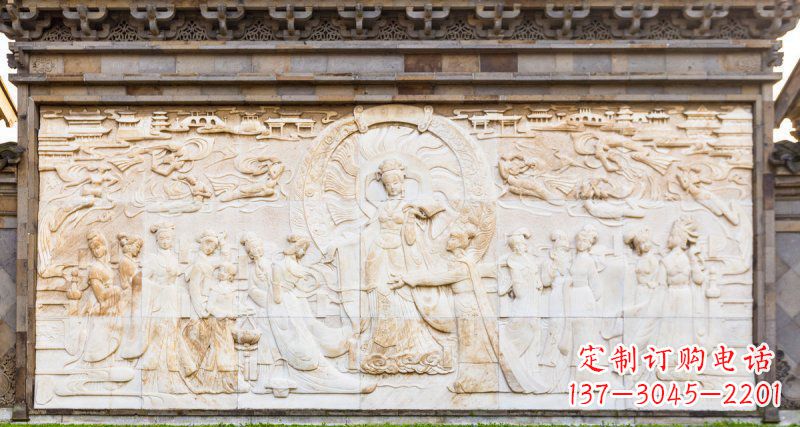 贵阳中领雕塑：古代人物石浮雕影壁