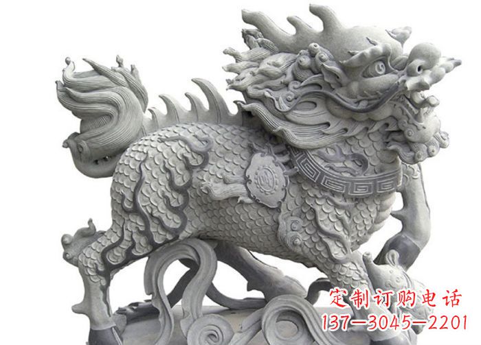 贵阳中领雕塑|精美古典麒麟雕塑