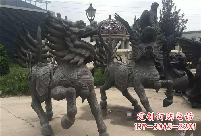 贵阳精美的古典铜麒麟雕塑