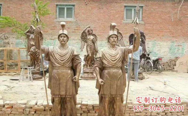 贵阳古罗马战士铜雕广场人物雕塑
