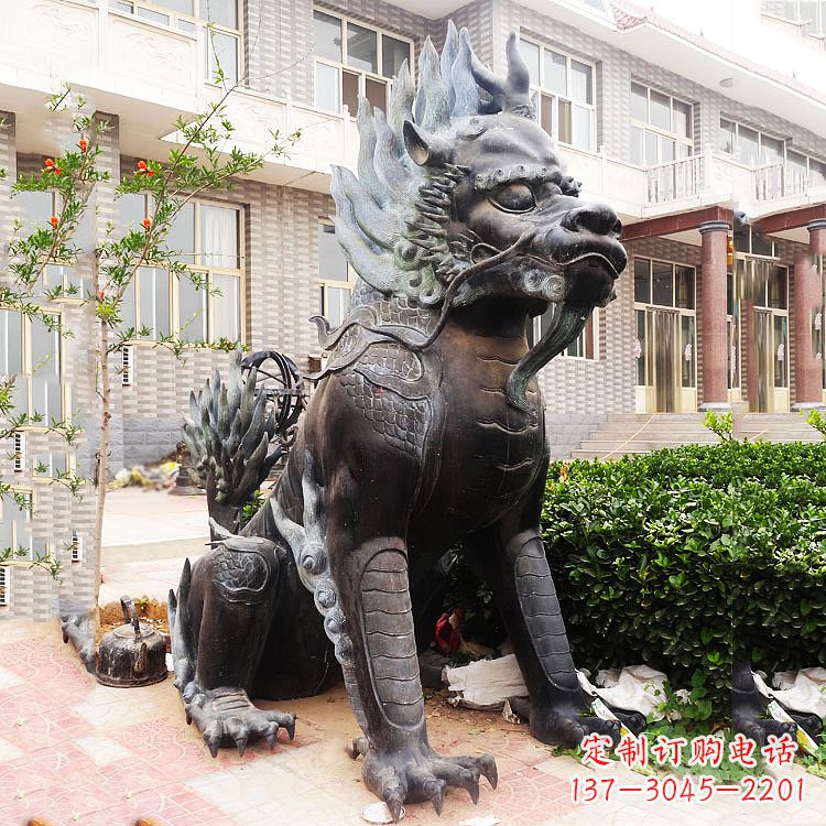 贵阳古铜色镇宅铜麒麟