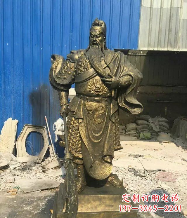 贵阳精美雕刻的关公铜雕