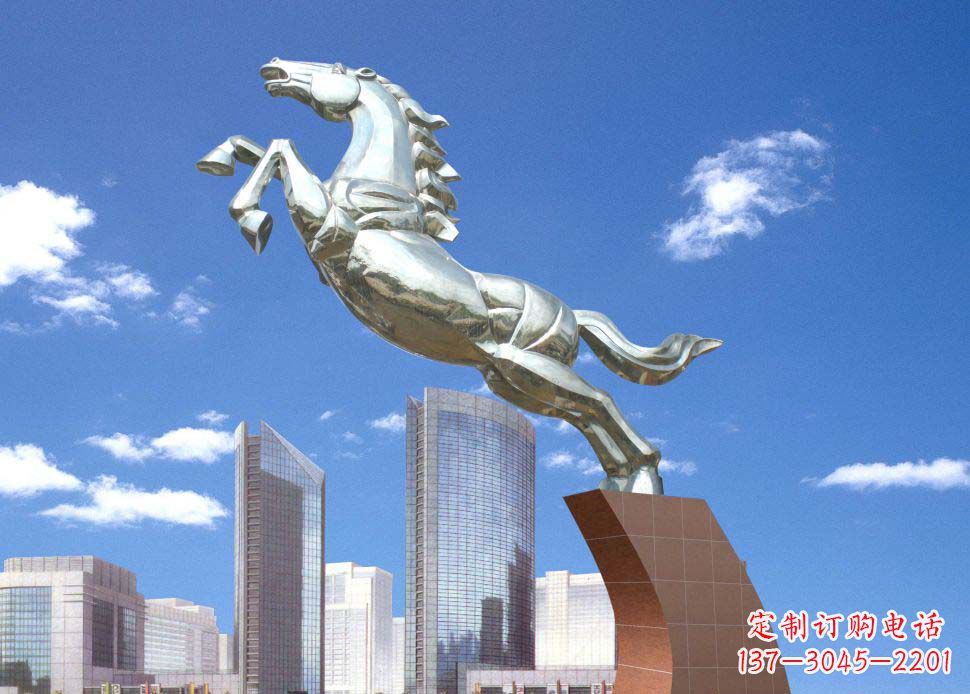 贵阳广场奔马不锈钢雕塑