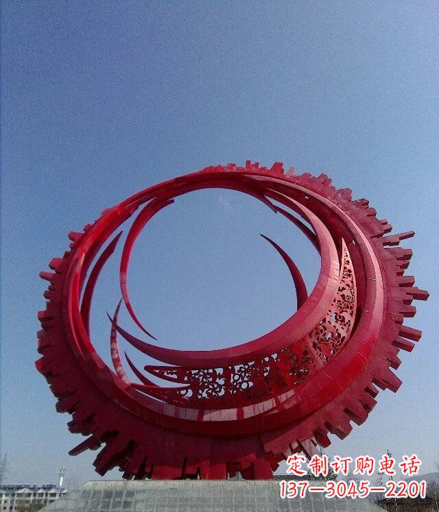 贵阳广场不锈钢齿轮圆盘雕塑