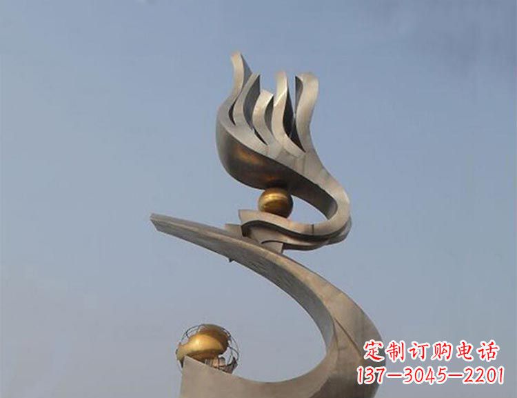 贵阳广场不锈钢创意凤凰雕塑