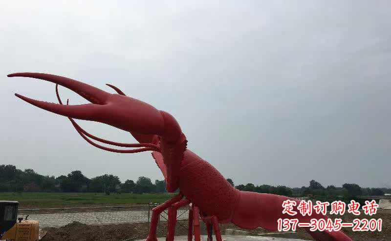 贵阳广场不锈钢仿真龙虾雕塑