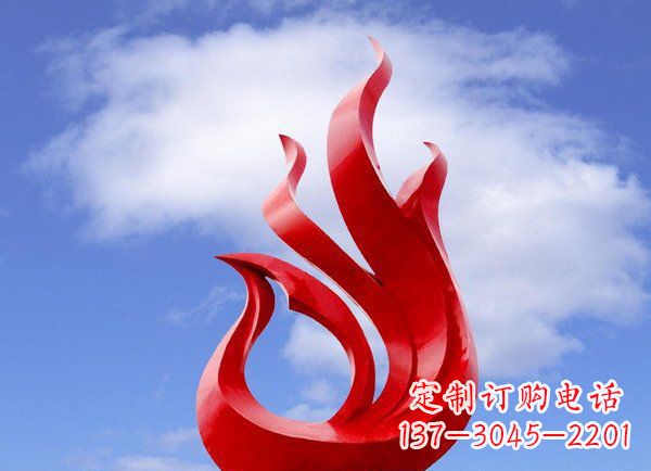 贵阳广场不锈钢凤凰雕塑 (2)