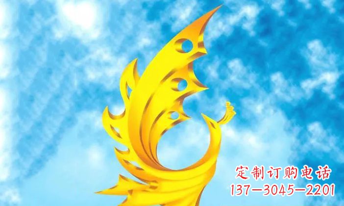 贵阳中领雕塑-不锈钢凤凰雕塑