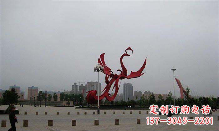 贵阳广场不锈钢凤凰展翅雕塑