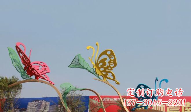 贵阳广场不锈钢蝴蝶雕塑
