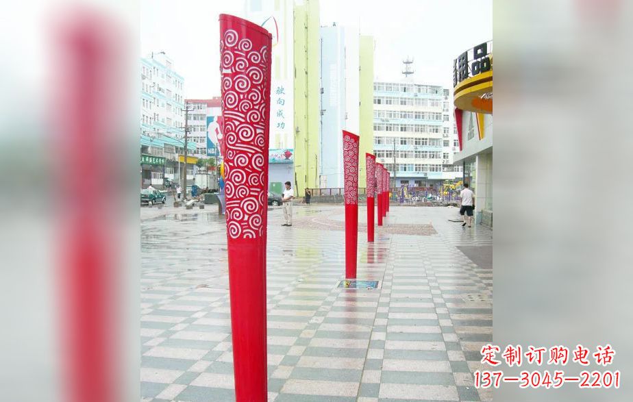 贵阳广场不锈钢火炬雕塑