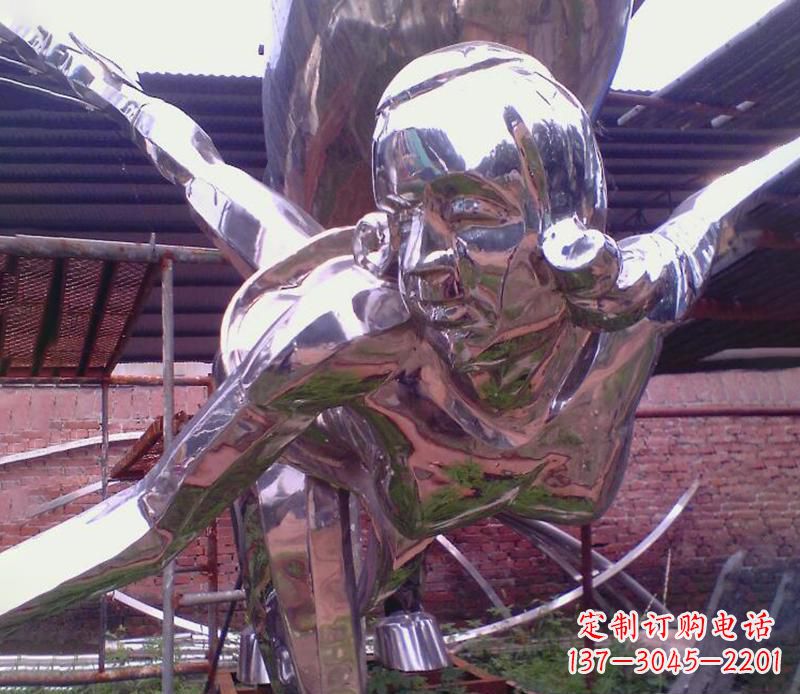 贵阳彰显经典风采的不锈钢运动员雕塑