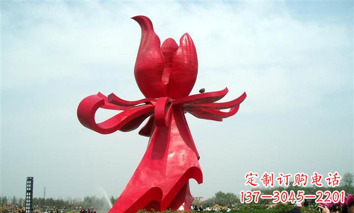贵阳广场不锈钢紫荆花雕塑
