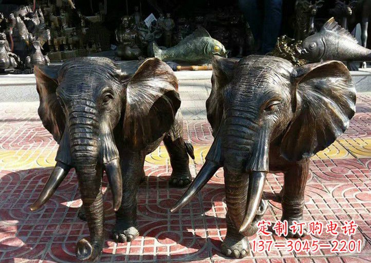 贵阳中领雕塑出品：专业定制铜大象雕塑