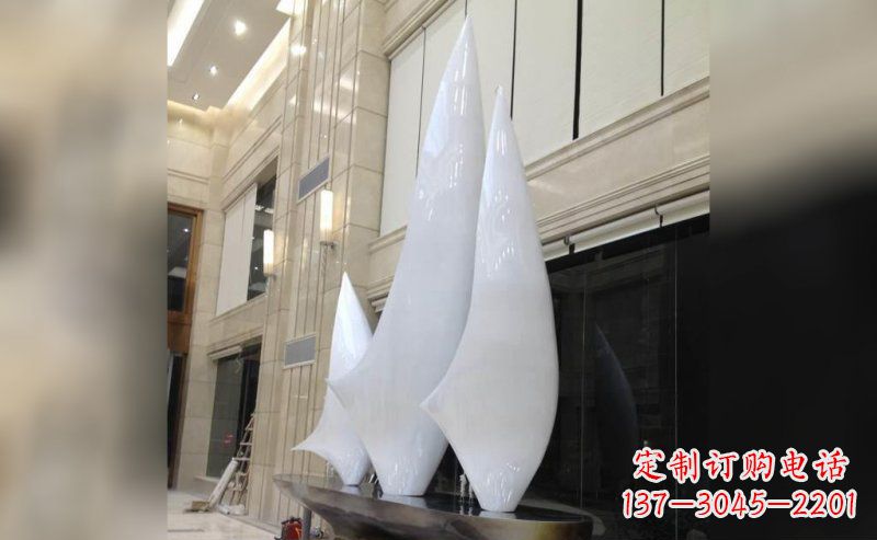 贵阳广场帆船不锈钢雕塑