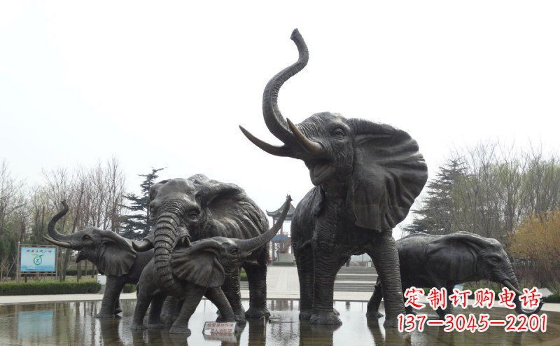 贵阳大象玻璃钢雕塑，艺术定制精品
